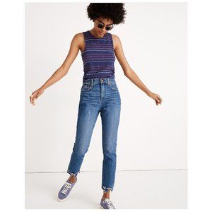 Madewell High-Rise Slim Boyjean in Melbourne Wash